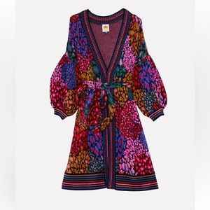 🆕 NWT Farm Rio Cardigan - Rainbow Hearts - Size Small